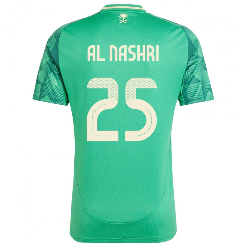 Danxen Heren Saoedi-Arabië Awad Al Nashri #25 Groen Thuisshirt Thuistenue 24-26 T-Shirt