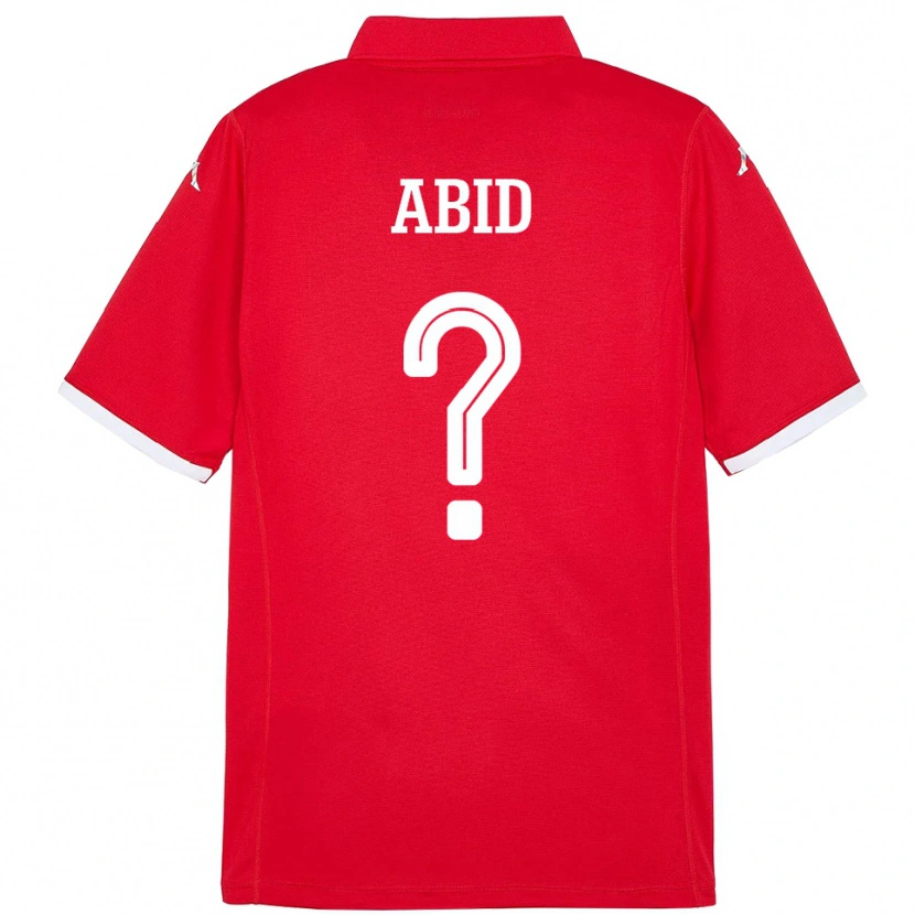 Danxen Heren Tunesië Oussama Abid #0 Rood Thuisshirt Thuistenue 24-26 T-Shirt