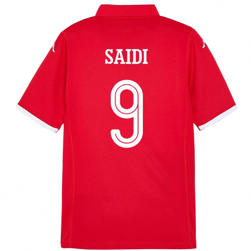 Danxen Heren Tunesië Anisse Saidi #9 Rood Thuisshirt Thuistenue 24-26 T-Shirt