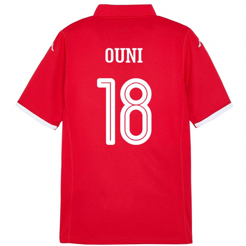 Danxen Heren Tunesië Samia Ouni #18 Rood Thuisshirt Thuistenue 24-26 T-Shirt