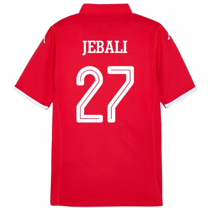Danxen Heren Tunesië Issam Jebali #27 Rood Thuisshirt Thuistenue 24-26 T-Shirt