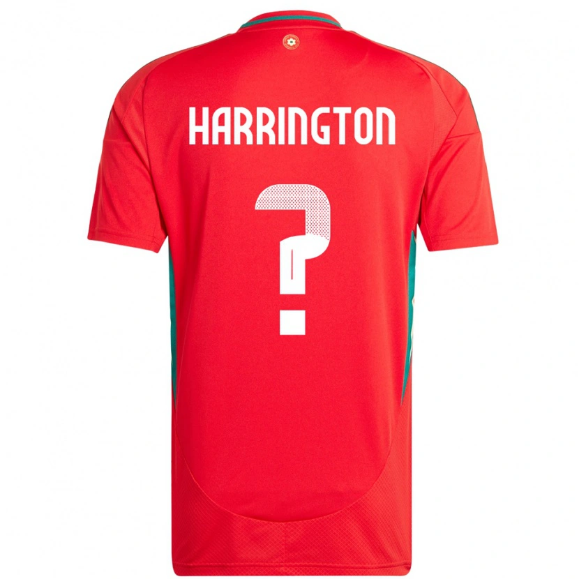 Danxen Heren Wales Theo Harrington #0 Rood Thuisshirt Thuistenue 24-26 T-Shirt