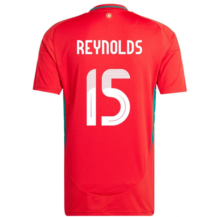 Danxen Heren Wales Oliver Reynolds #15 Rood Thuisshirt Thuistenue 24-26 T-Shirt