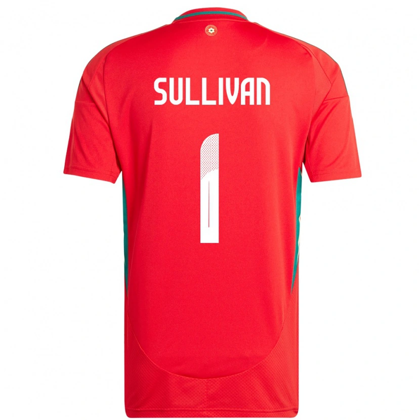 Danxen Heren Wales Laura O Sullivan #1 Rood Thuisshirt Thuistenue 24-26 T-Shirt