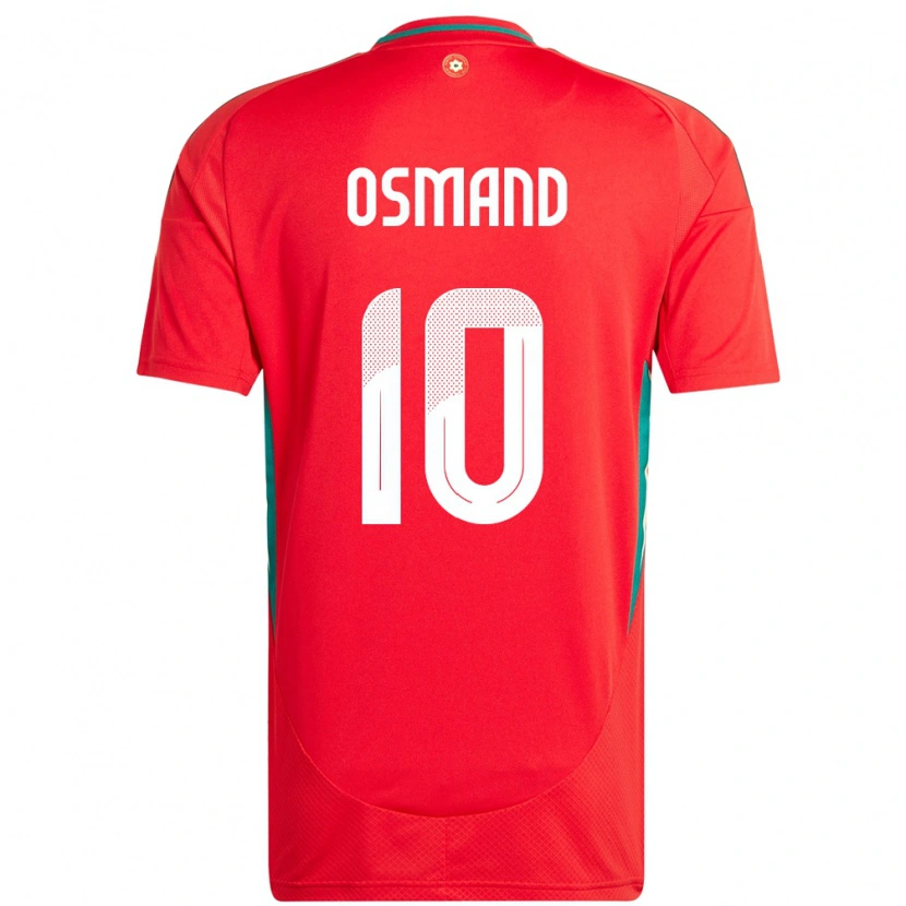 Danxen Heren Wales Callum Osmand #10 Rood Thuisshirt Thuistenue 24-26 T-Shirt