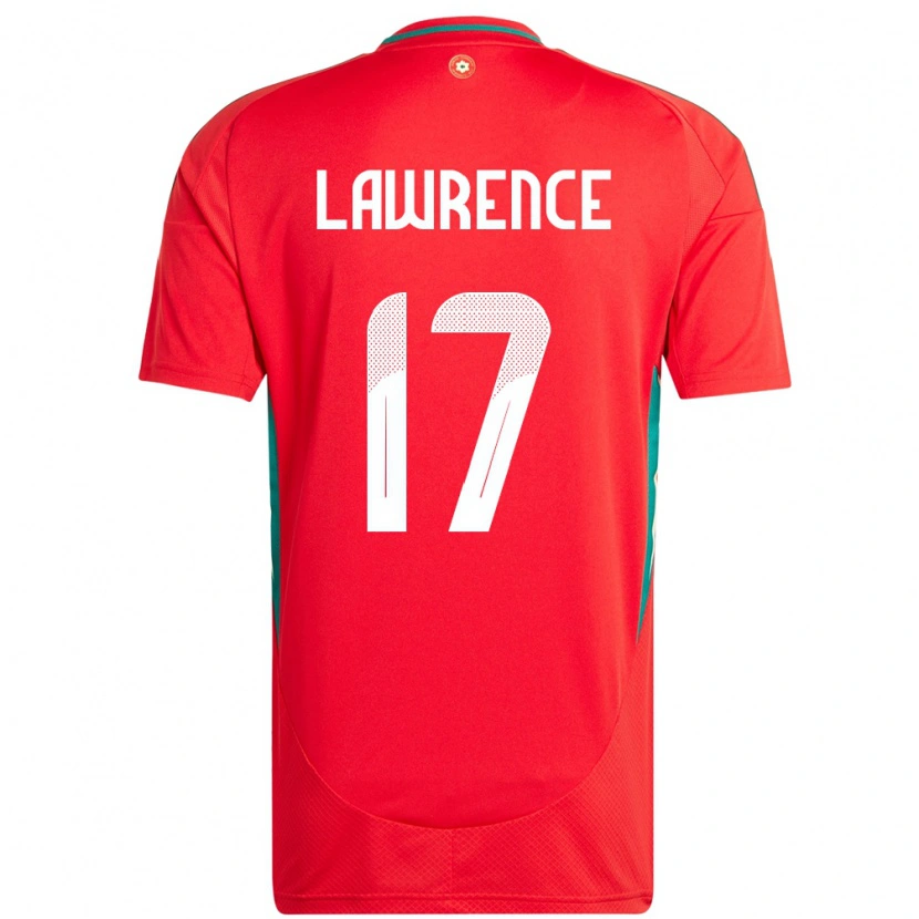 Danxen Heren Wales Nadia Lawrence #17 Rood Thuisshirt Thuistenue 24-26 T-Shirt