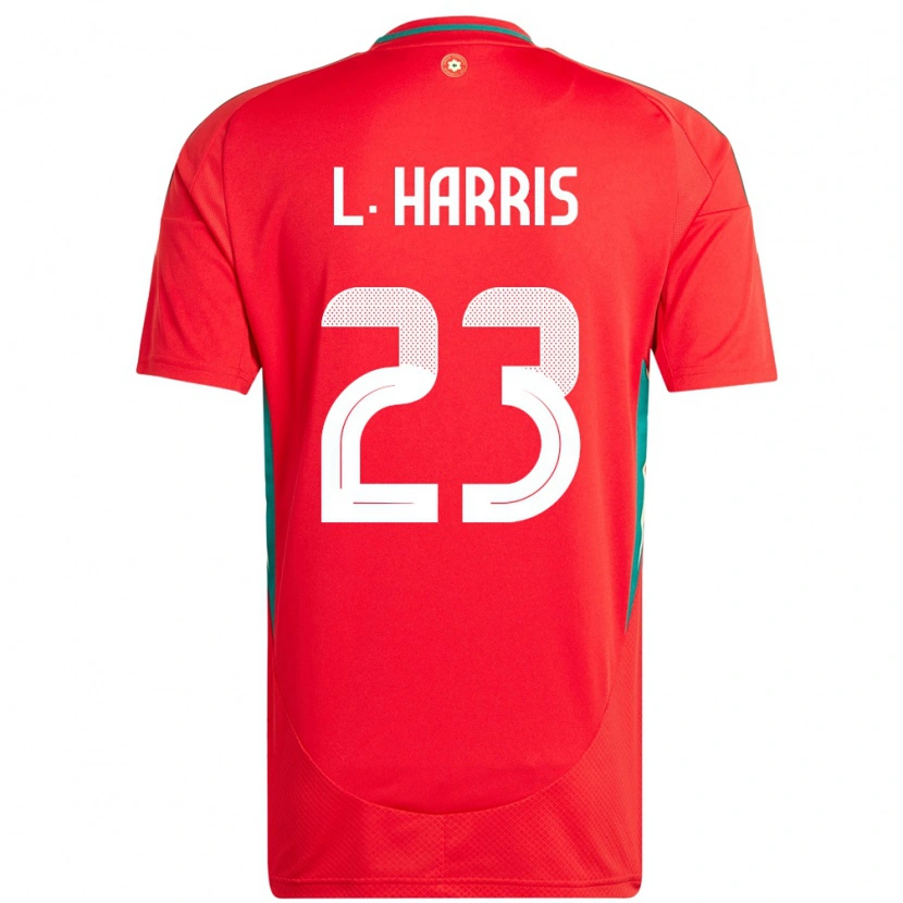 Danxen Heren Wales Luke Harris #23 Rood Thuisshirt Thuistenue 24-26 T-Shirt