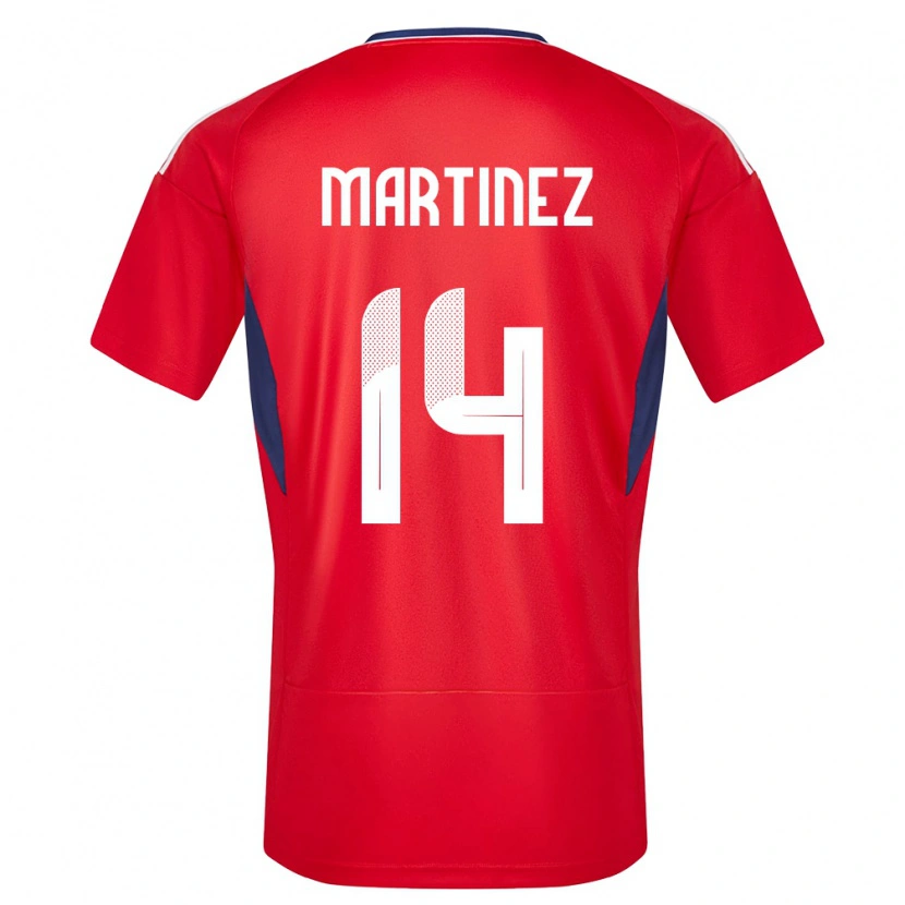 Danxen Heren Costa Rica Alonso Martínez #14 Rood Thuisshirt Thuistenue 24-26 T-Shirt
