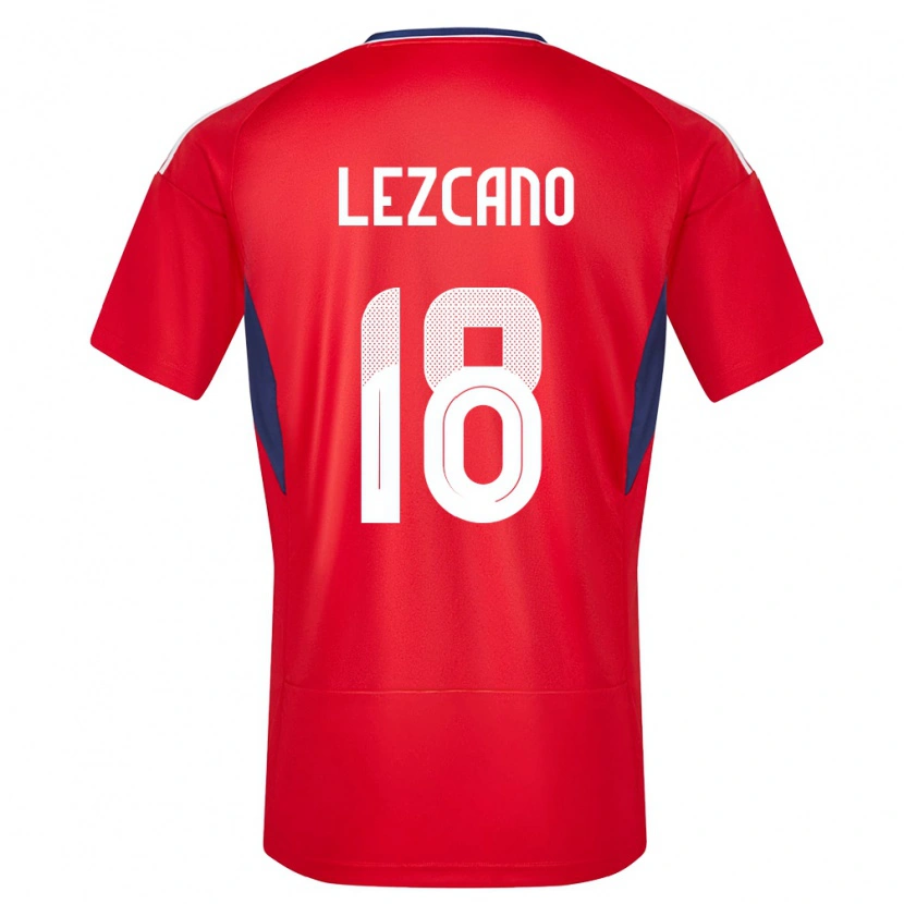 Danxen Heren Costa Rica Alexandre Lezcano #18 Rood Thuisshirt Thuistenue 24-26 T-Shirt