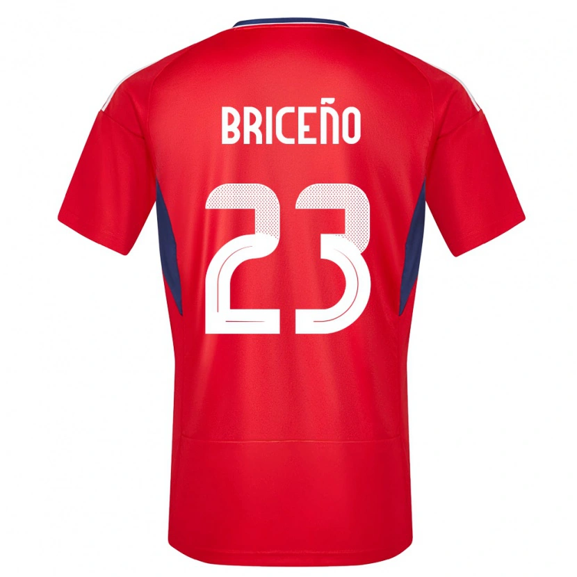 Danxen Heren Costa Rica Kevin Briceño #23 Rood Thuisshirt Thuistenue 24-26 T-Shirt
