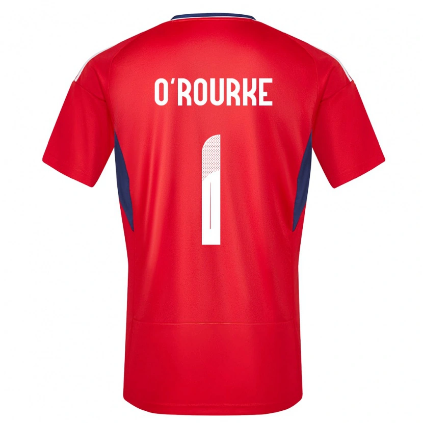Danxen Heren Costa Rica Ian O'rourke #1 Rood Thuisshirt Thuistenue 24-26 T-Shirt