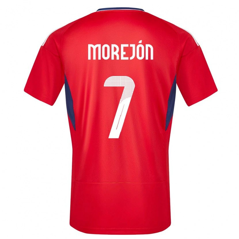 Danxen Heren Costa Rica Jorge Morejón #7 Rood Thuisshirt Thuistenue 24-26 T-Shirt