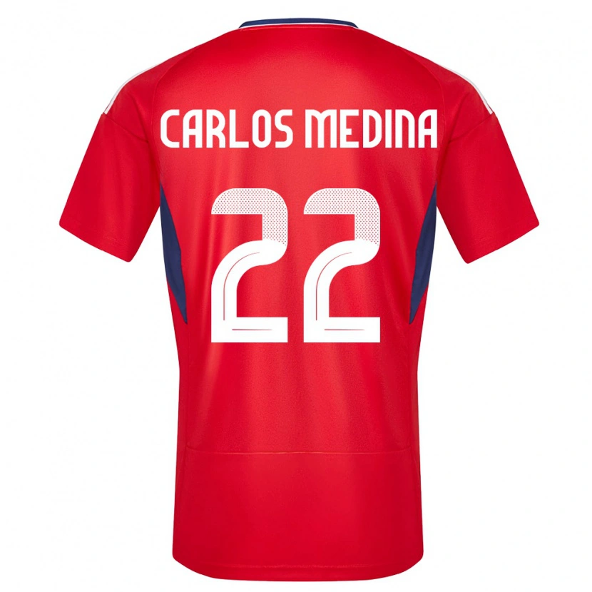 Danxen Heren Costa Rica Luis Carlos Medina #22 Rood Thuisshirt Thuistenue 24-26 T-Shirt
