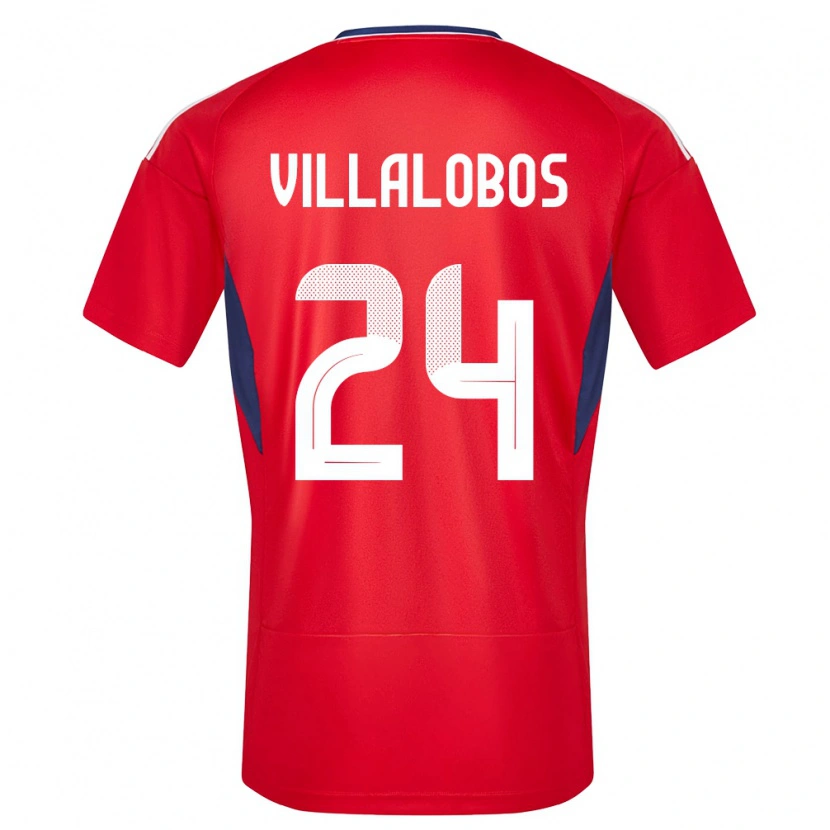 Danxen Heren Costa Rica Anthuan Villalobos #24 Rood Thuisshirt Thuistenue 24-26 T-Shirt