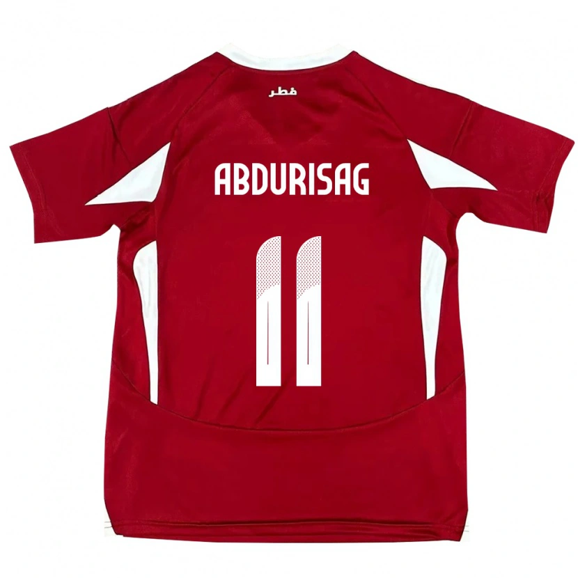 Danxen Heren Qatar Yusuf Abdurisag #11 Rood Thuisshirt Thuistenue 24-26 T-Shirt