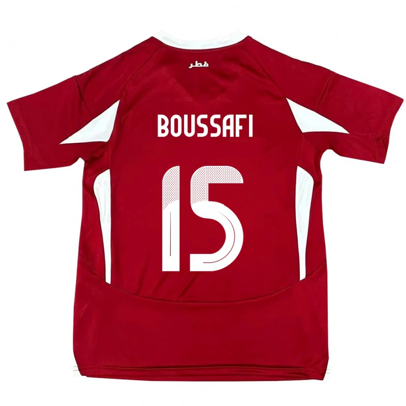 Danxen Heren Qatar Rabh Boussafi #15 Rood Thuisshirt Thuistenue 24-26 T-Shirt