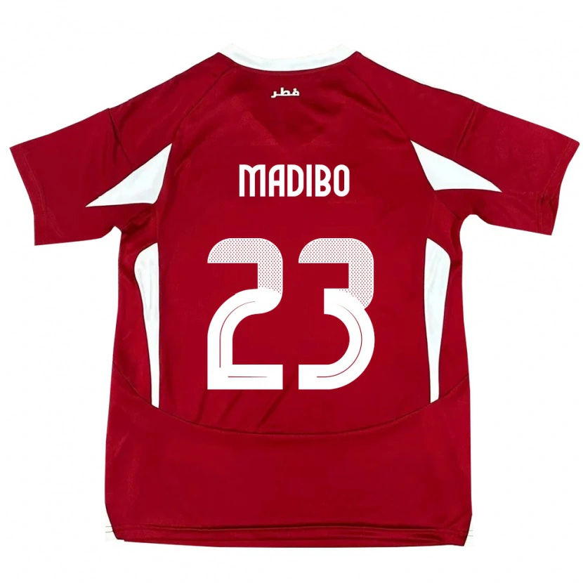 Danxen Heren Qatar Assim Madibo #23 Rood Thuisshirt Thuistenue 24-26 T-Shirt