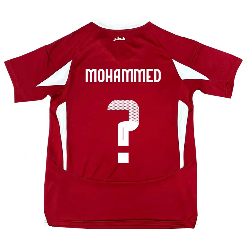 Danxen Heren Qatar Bakri Mohammed #0 Rood Thuisshirt Thuistenue 24-26 T-Shirt