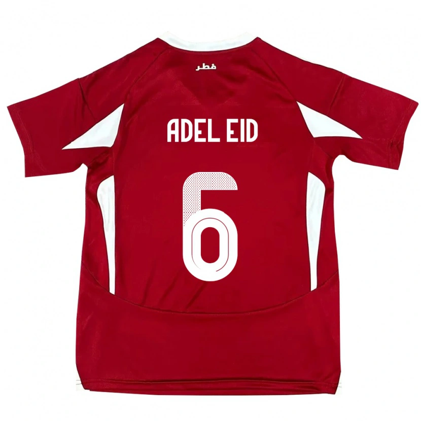 Danxen Heren Qatar Bassam Adel Eid #6 Rood Thuisshirt Thuistenue 24-26 T-Shirt