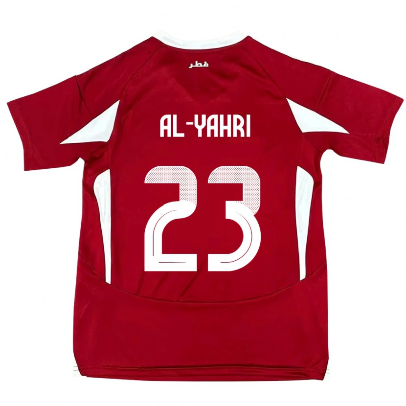 Danxen Heren Qatar Nawaf Al-Yahri #23 Rood Thuisshirt Thuistenue 24-26 T-Shirt