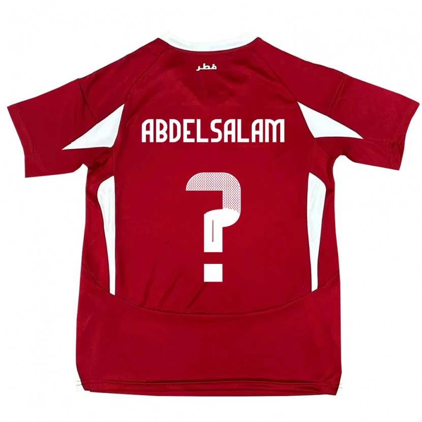 Danxen Heren Qatar Nasser Abdelsalam #0 Rood Thuisshirt Thuistenue 24-26 T-Shirt