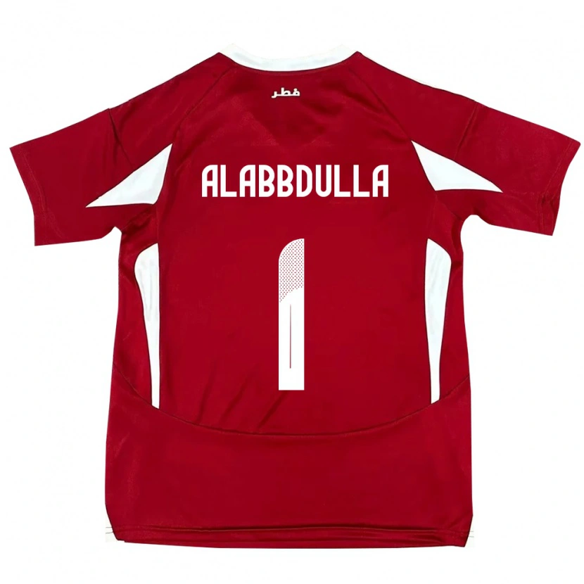 Danxen Heren Qatar Latifa Alabbdulla #1 Rood Thuisshirt Thuistenue 24-26 T-Shirt