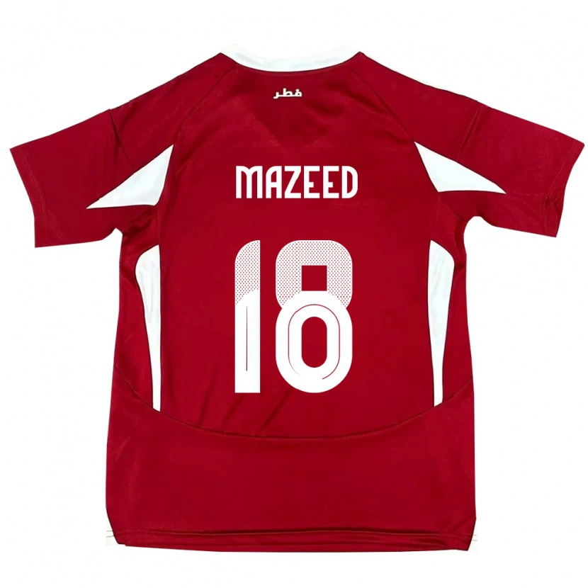 Danxen Heren Qatar Khalid Muneer Ali #18 Rood Thuisshirt Thuistenue 24-26 T-Shirt