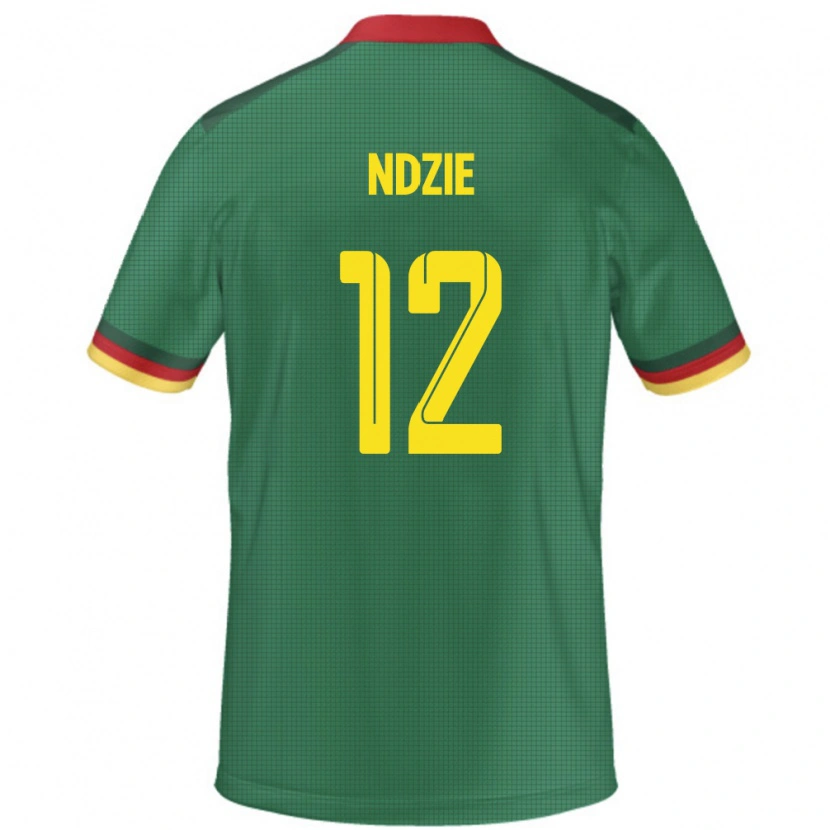 Danxen Heren Kameroen Martin Ndzie #12 Groen Thuisshirt Thuistenue 24-26 T-Shirt