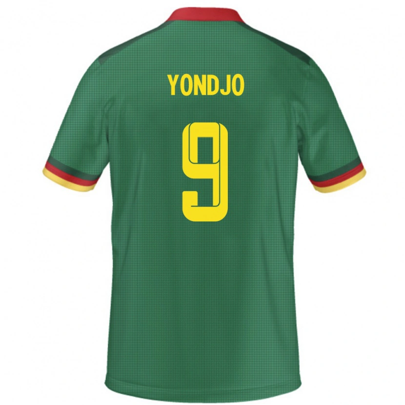 Danxen Heren Kameroen Angel Yondjo #9 Groen Thuisshirt Thuistenue 24-26 T-Shirt