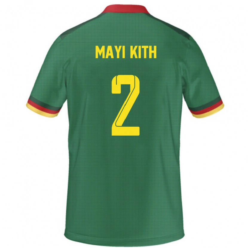 Danxen Heren Kameroen Easther Mayi Kith #2 Groen Thuisshirt Thuistenue 24-26 T-Shirt