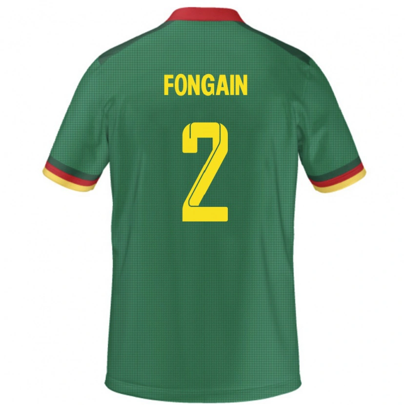 Danxen Heren Kameroen Meyepya Fongain #2 Groen Thuisshirt Thuistenue 24-26 T-Shirt