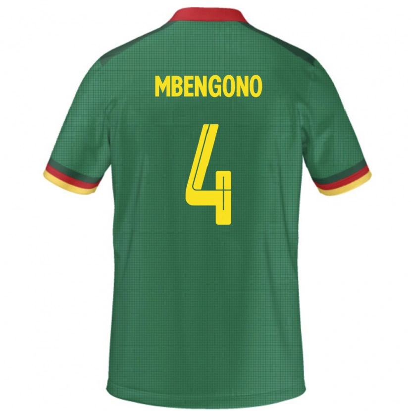 Danxen Heren Kameroen Catherine Mbengono #4 Groen Thuisshirt Thuistenue 24-26 T-Shirt