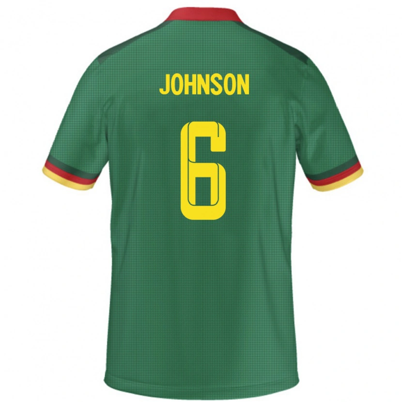 Danxen Heren Kameroen Estelle Johnson #6 Groen Thuisshirt Thuistenue 24-26 T-Shirt