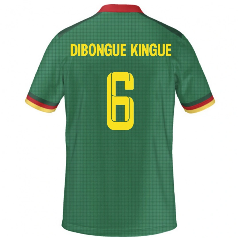 Danxen Heren Kameroen Gael Dibongue Kingue #6 Groen Thuisshirt Thuistenue 24-26 T-Shirt