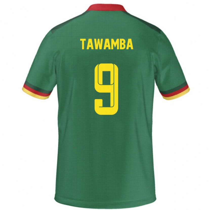 Danxen Heren Kameroen Leandre Tawamba #9 Groen Thuisshirt Thuistenue 24-26 T-Shirt