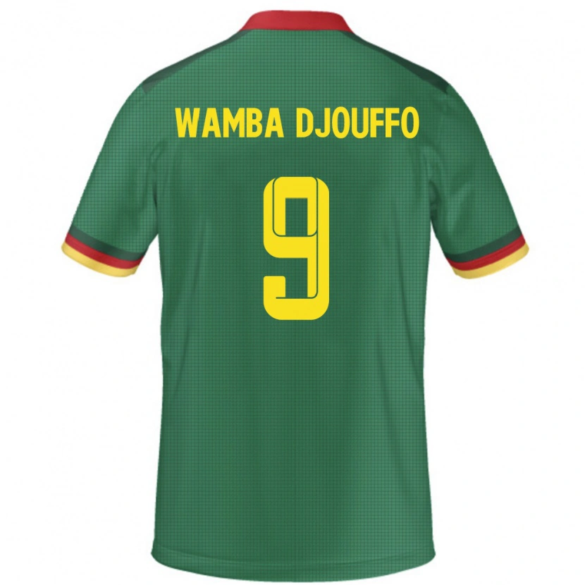 Danxen Heren Kameroen Leonel Wamba Djouffo #9 Groen Thuisshirt Thuistenue 24-26 T-Shirt
