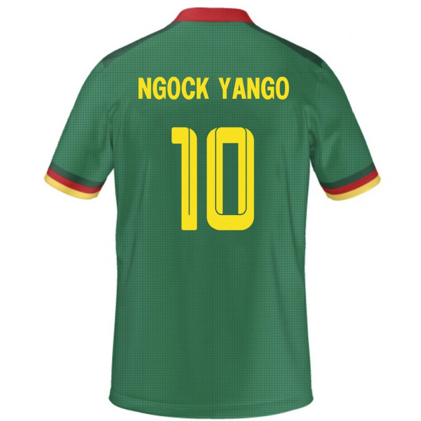 Danxen Heren Kameroen Grace Ngock Yango #10 Groen Thuisshirt Thuistenue 24-26 T-Shirt