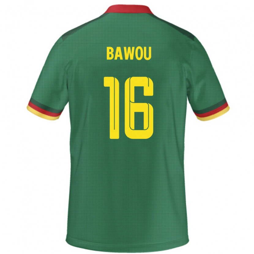 Danxen Heren Kameroen Ange Bawou #16 Groen Thuisshirt Thuistenue 24-26 T-Shirt
