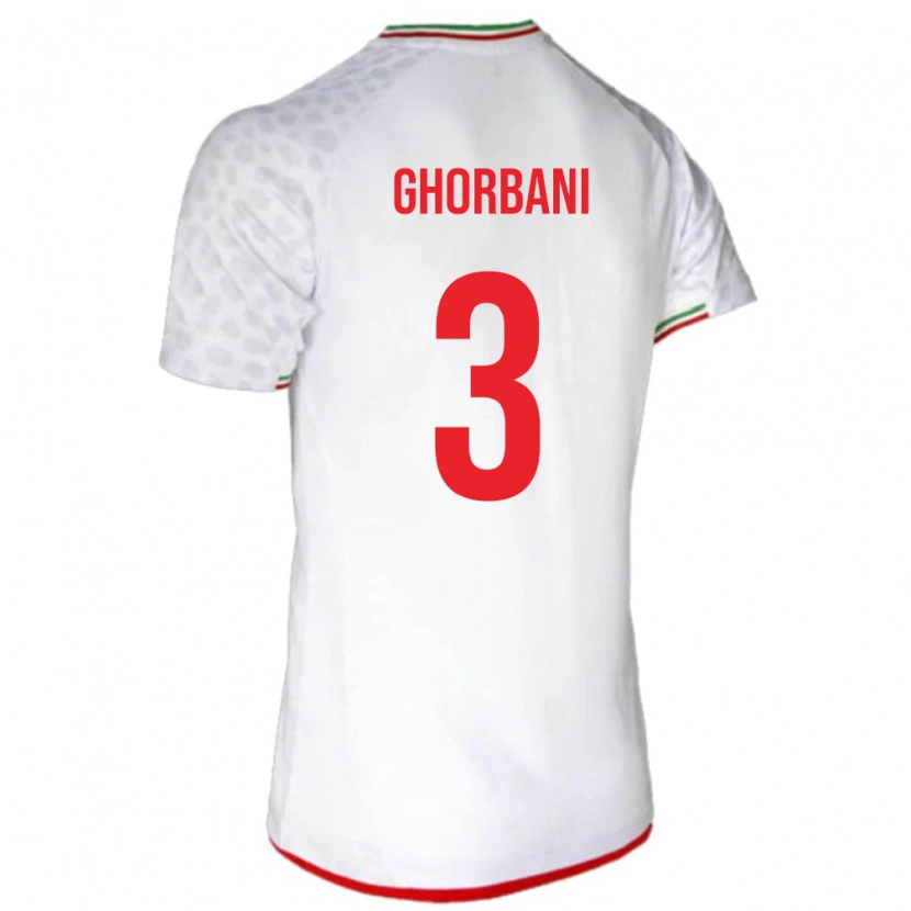 Danxen Heren Iran Mohammad Ghorbani #3 Wit Thuisshirt Thuistenue 24-26 T-Shirt