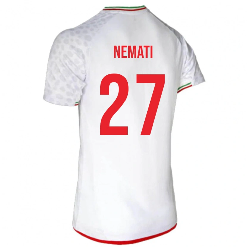 Danxen Heren Iran Ali Nemati #27 Wit Thuisshirt Thuistenue 24-26 T-Shirt