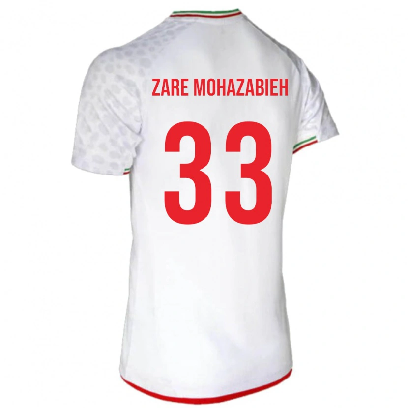 Danxen Heren Iran Mehdi Zare Mohazabieh #33 Wit Thuisshirt Thuistenue 24-26 T-Shirt