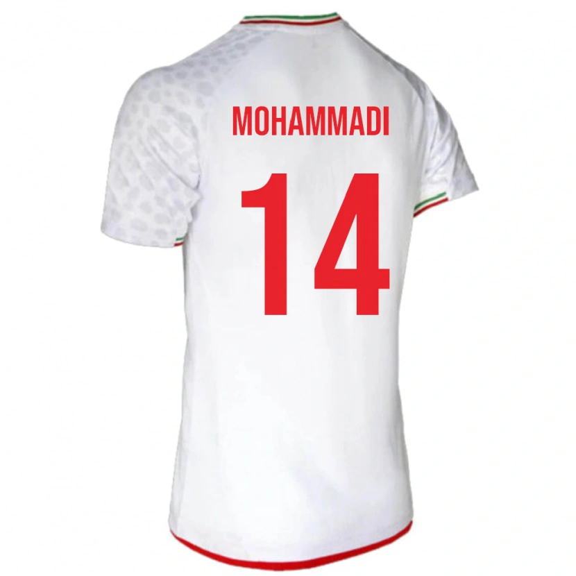 Danxen Heren Iran Abolfazl Mohammadi #14 Wit Thuisshirt Thuistenue 24-26 T-Shirt