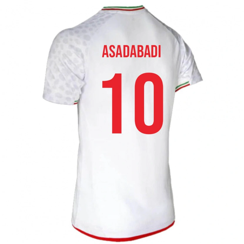 Danxen Heren Iran Alireza Asadabadi #10 Wit Thuisshirt Thuistenue 24-26 T-Shirt