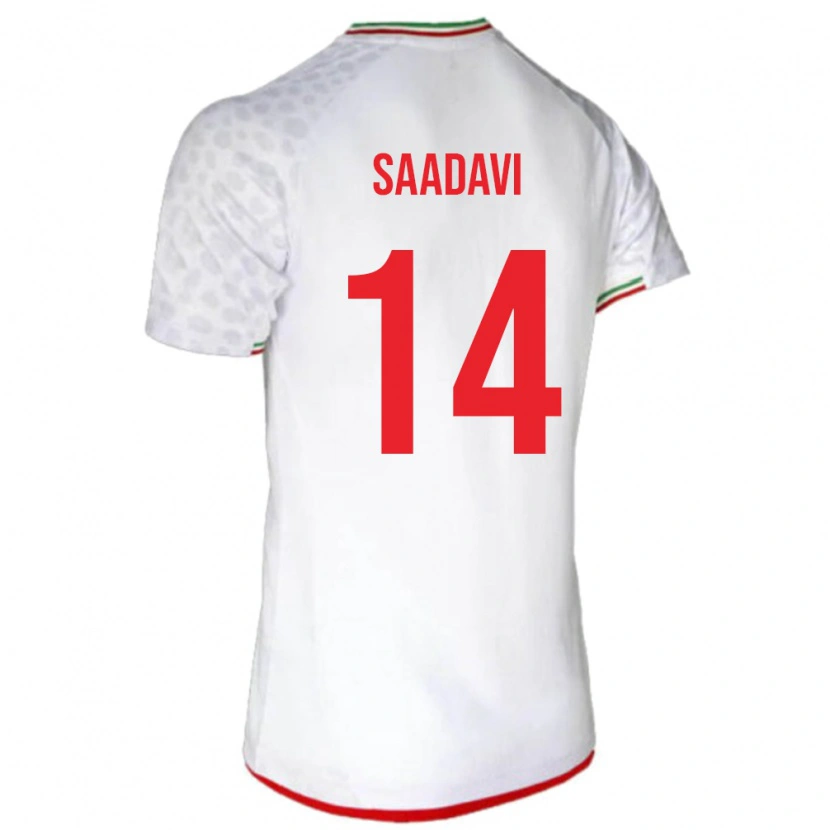 Danxen Heren Iran Zargham Saadavi #14 Wit Thuisshirt Thuistenue 24-26 T-Shirt