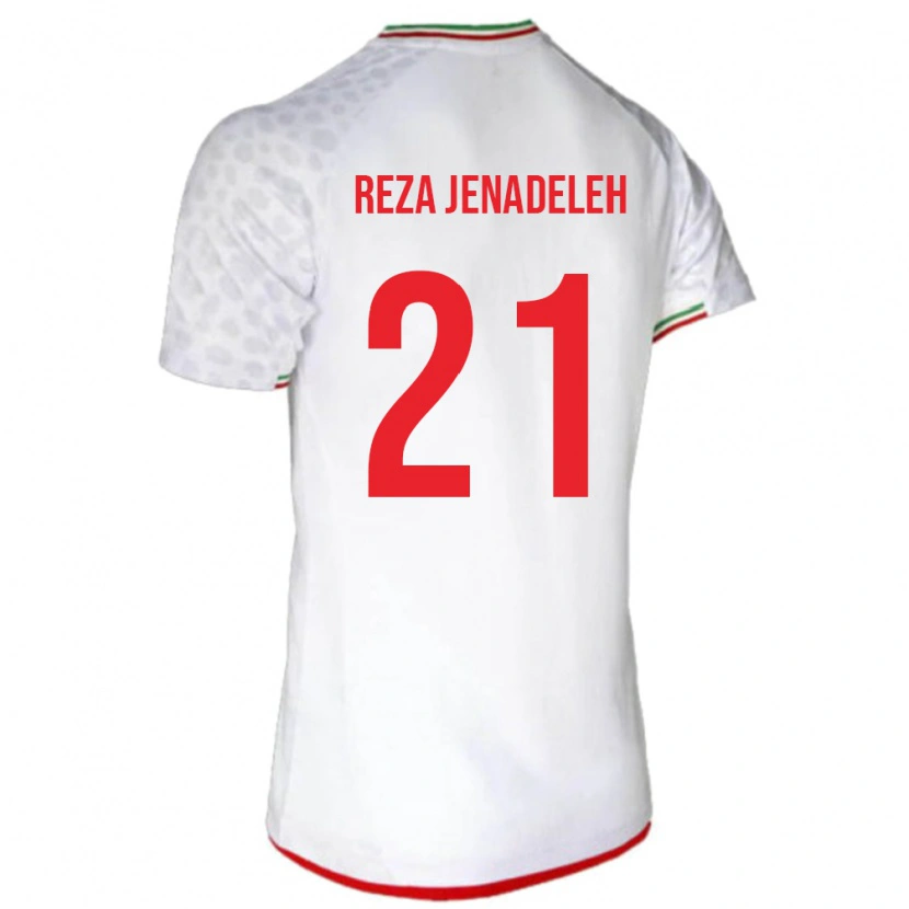 Danxen Heren Iran Ahmad Reza Jenadeleh #21 Wit Thuisshirt Thuistenue 24-26 T-Shirt
