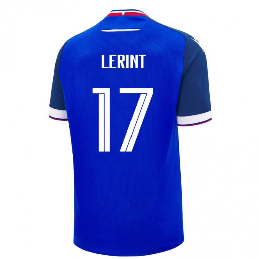 Danxen Heren Slowakije Alin Lerint #17 Blauw Thuisshirt Thuistenue 24-26 T-Shirt