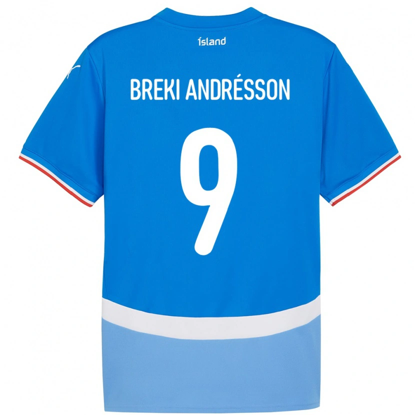 Danxen Heren Ijsland Benoný Breki Andrésson #9 Blauw Thuisshirt Thuistenue 24-26 T-Shirt