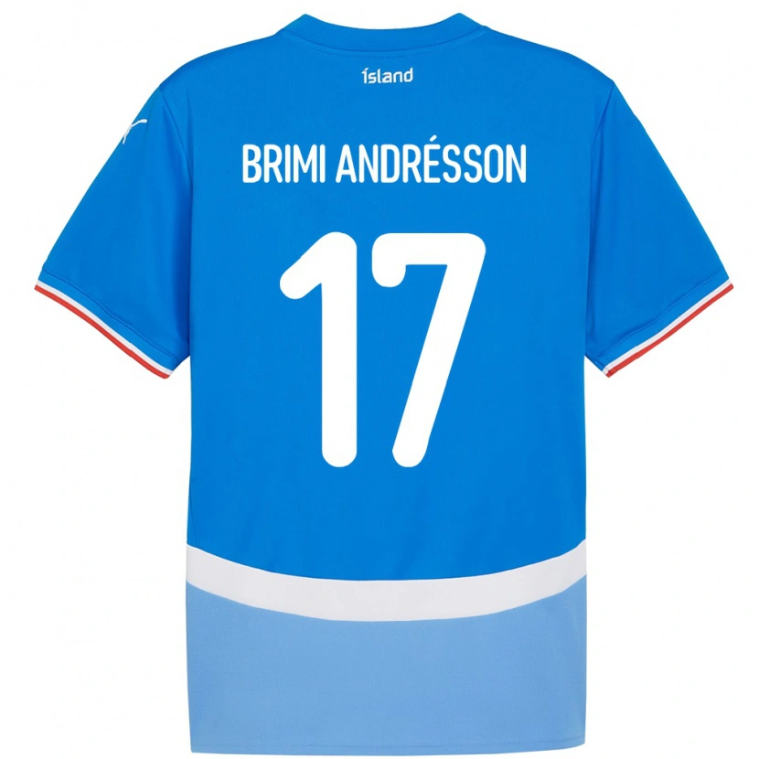 Danxen Heren Ijsland Björgvin Brimi Andrésson #17 Blauw Thuisshirt Thuistenue 24-26 T-Shirt