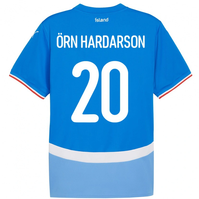 Danxen Heren Ijsland Sesar Örn Hardarson #20 Blauw Thuisshirt Thuistenue 24-26 T-Shirt