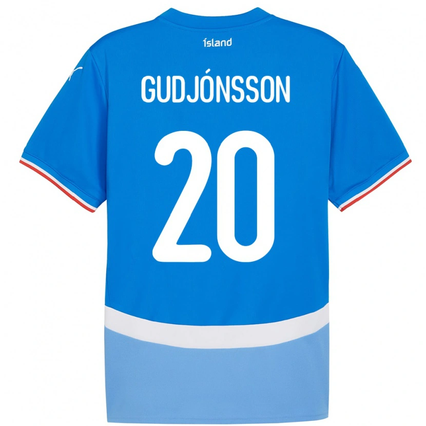 Danxen Heren Ijsland Alexander Máni Gudjónsson #20 Blauw Thuisshirt Thuistenue 24-26 T-Shirt